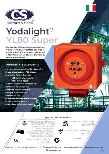 Scheda tecnica - Segnale acustico/visivo C&S YL80 Super