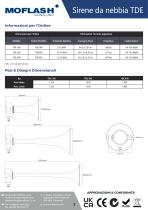 Scheda tecnica - Tromba acustica TDE - 2