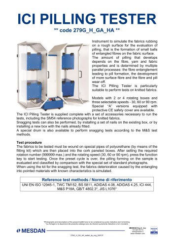 ICI PILLING TESTER