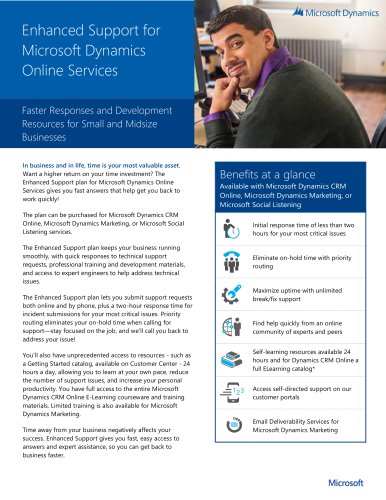 Enhanced Support for Microsoft Dynamics Online Services