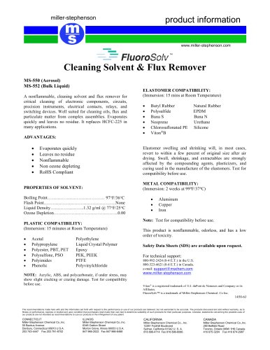 Cleaning Solvent & Flux Remover