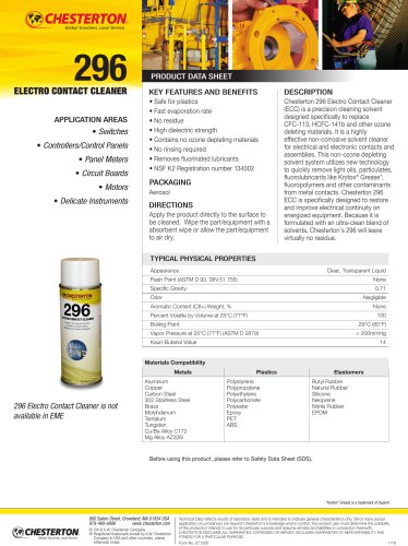 296 electro contact cleaner