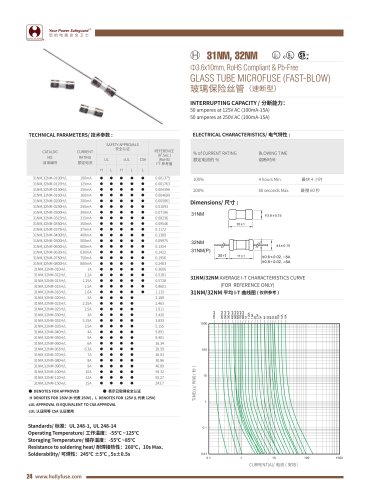 Hollyland Glass Tube Microfuse 31NM,32NM Series