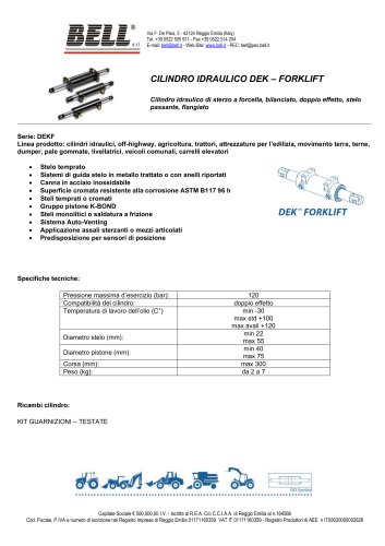 CILINDRI OLEODINAMICI DEK-F