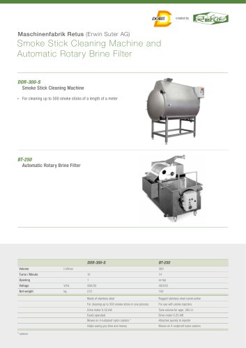 Smoke Stick Cleaning Machine and Automatic Rotary Brine Filter