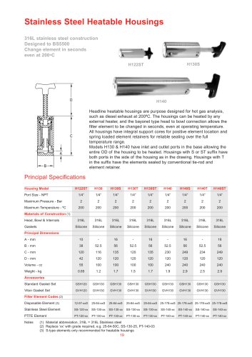 Stainless Steel Heatable Housings