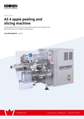 AS 4 apple peeling and slicing machine