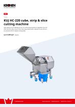 KUJ HC-220 cube, strip & slice cutting machine