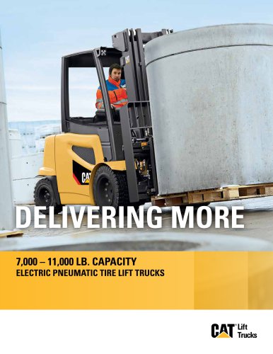 7,000 - 11,000 LB. CAPACITY ELECTRIC PNEUMATIC TIRE LIFT TRUCKS