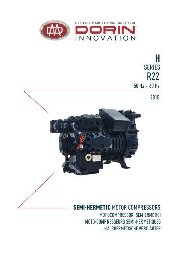 H RANGE semihermetic compressors for R22