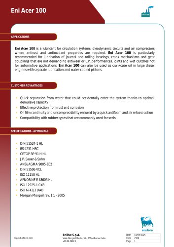 Eni Acer 100