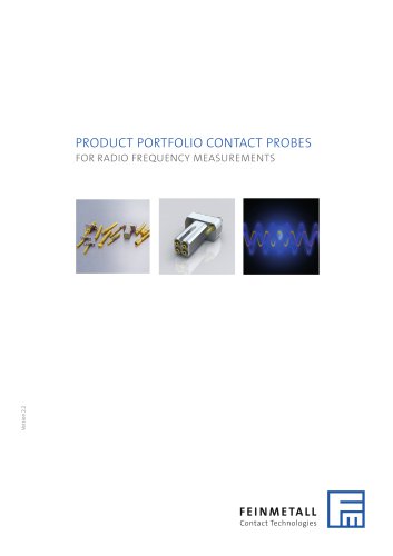 PRODUCT PORTFOLIO CONTACT PROBES