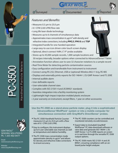 PC-3500 Handheld Particle Meter