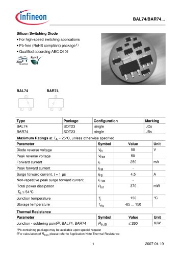 Silicon Switching Diode