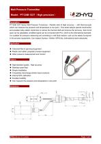 ZHYQ PT124B-123T high accuracy flexible melt pressure transmitter for plastic extruder