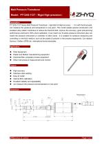 ZHYQ PT124G-112T high accuracy melt pressure transducer for plastic extruder