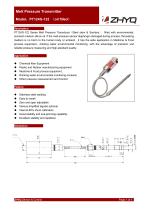 ZHYQ PT124G-122 oil filled flexible melt pressure tansducer