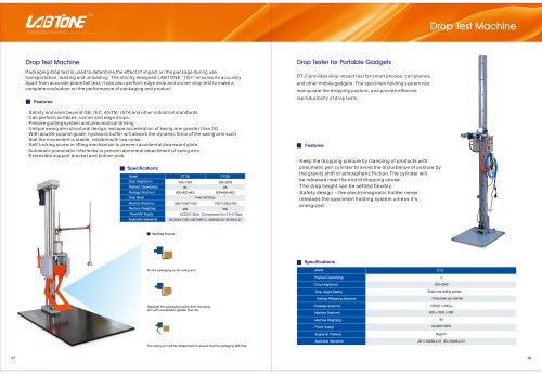 Labtone Package Drop Tester DT150, DT200