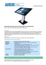 Interactive terminal easy pc stand with 55'' touchmonitor