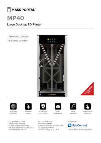 MP40 Large Desktop 3D Printer