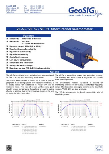 VE-5x Seismometer