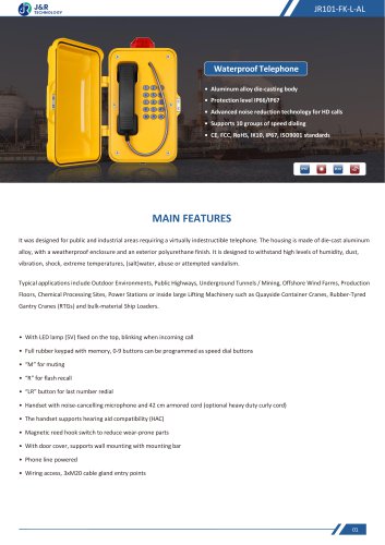 JR101-FK-L-AL Specification
