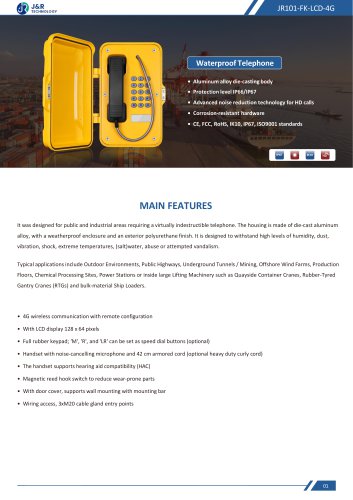 JR101-FK-LCD-4G Specification