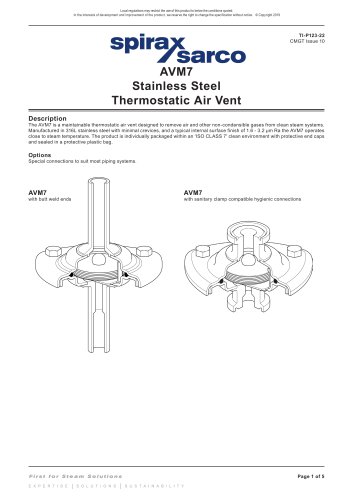 AVM7 Stainless Steel Thermostatic Air Vent