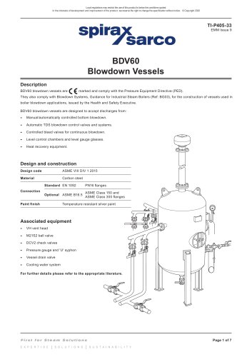 BDV60 Blowdown vessels