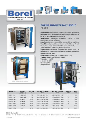 Forni industriali 550°C - FI 550