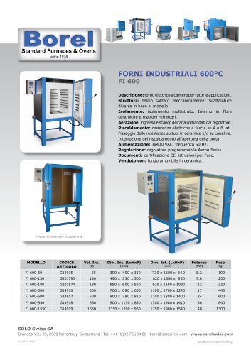 Forni industriali 600°C - FI 600