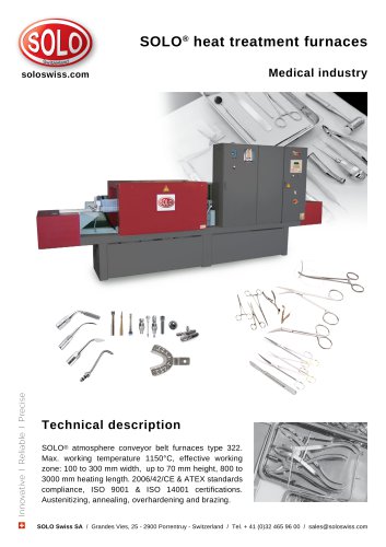 SOLO® heat treatment furnaces for medical industry