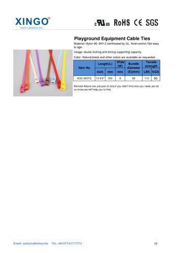 Xingo-Playground Equipment Nylon Cable Ties