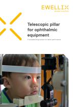 Telescopic pillar for ophthalmic equipment