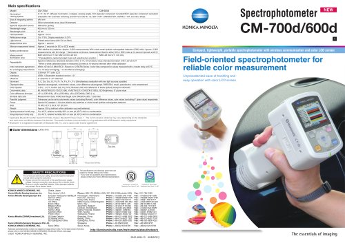 Spectrophotometers / Portable CM-700d/600d