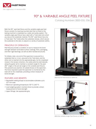 90° & VARIABLE ANGLE PEEL FIXTURE