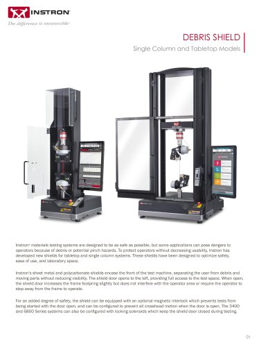 DEBRIS SHIELD Single Column and Tabletop Models
