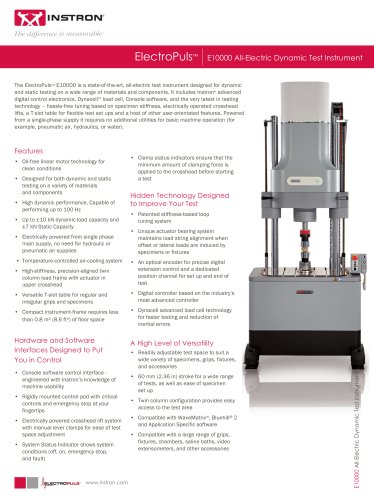 E10000 All-Electric Dynamic Test Instrument