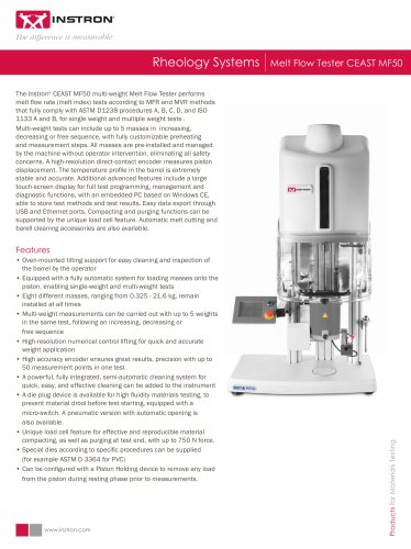 Rheology Systems - Melt Flow Tester CEAST MF50