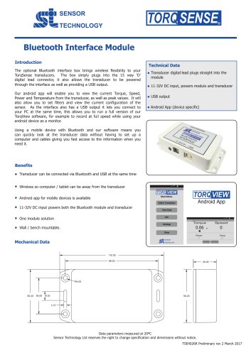 Bluetooth Module for Torque Sensors