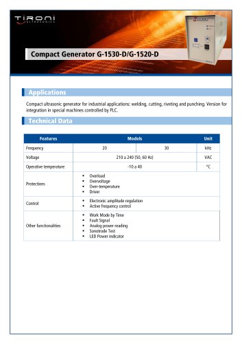 Compact Generator G-1530-D/G-1520-D