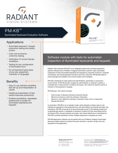 PM-KB™ Illuminated Keyboard Test System