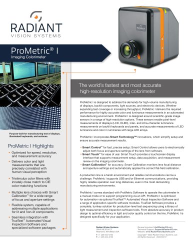 ProMetric I Imaging Colorimeter