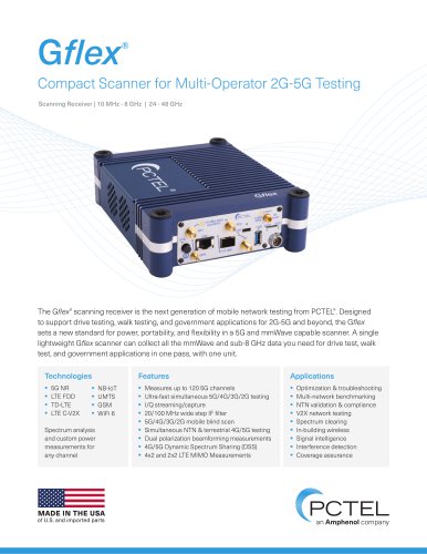 Compact Scanner for Multi-Operator 2G-5G Testing