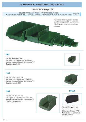 CONTENITORI MAGAZZINO / NOSE BOXES