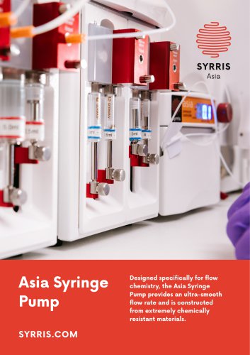 Syrris Asia Syringe Pump Product Flyer