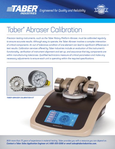 Taber Abraser - Calibration
