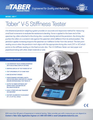 Taber V-5 Stiffness Tester - Model 150-T