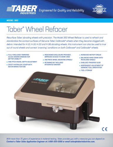 Taber Wheel Refacer - Model 350
