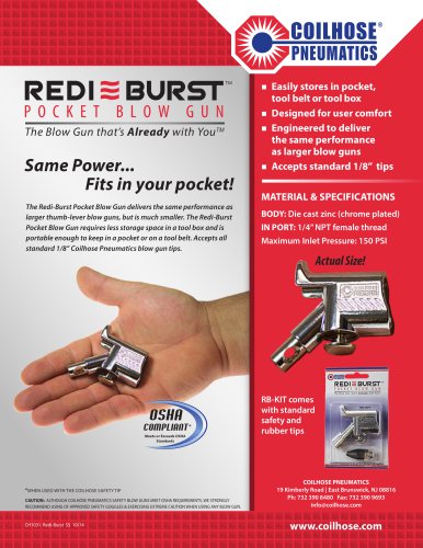 Redi-Burst Pocket Blow Gun